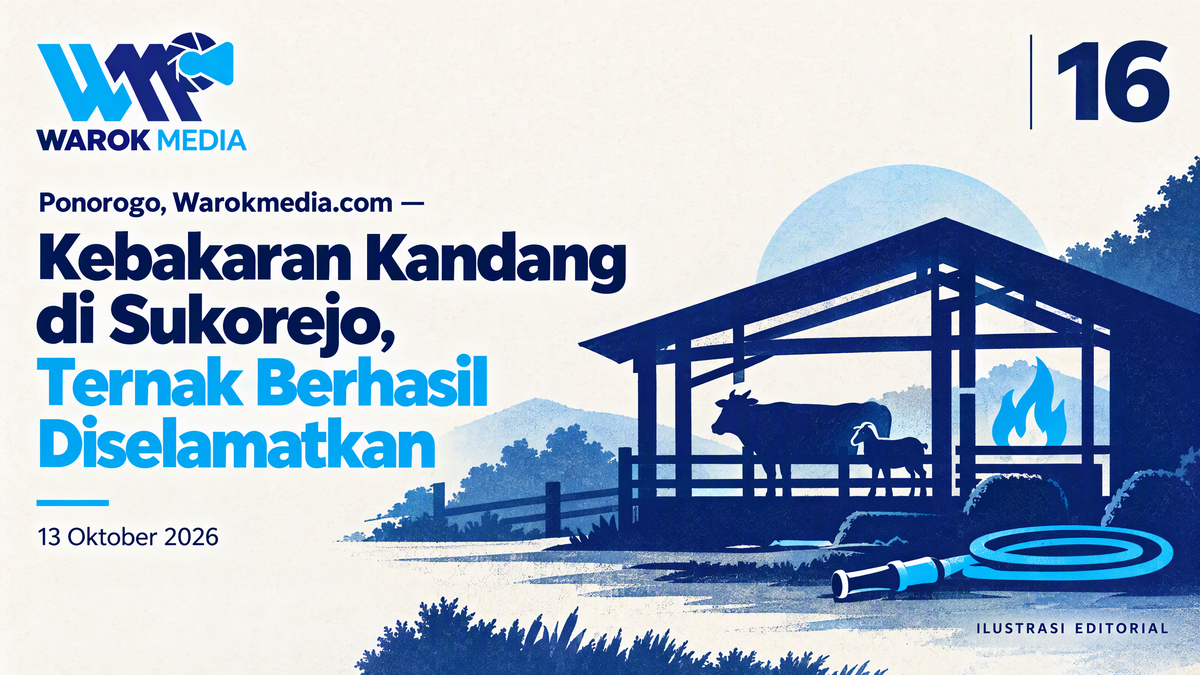 Kebakaran Kandang di Sukorejo, Ternak Berhasil Diselamatkan
